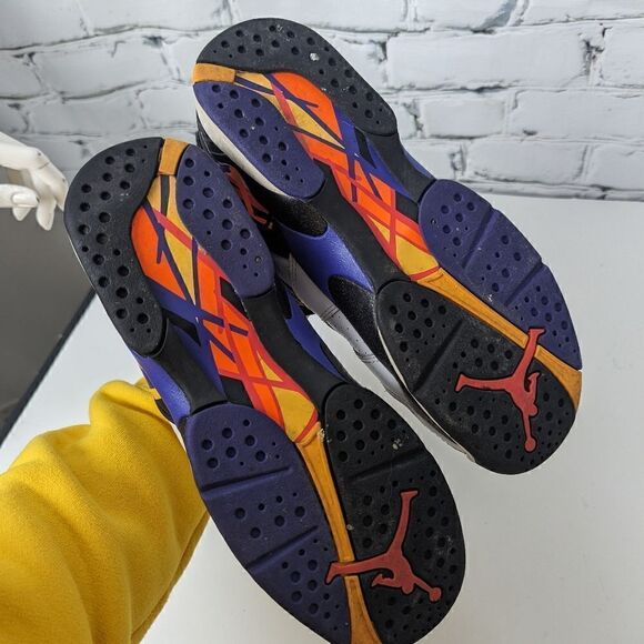 Nike air Jordan 8 retro Three peat Youth running shoes 6Y - Picture 4 of 10